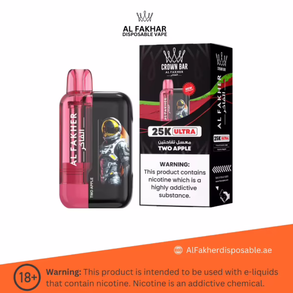 Al Fakher Ultra 25000 Puffs Two Apple