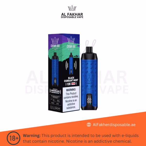 Al Fakher Crown Bar 12000 Puffs Blackcurrant Mint