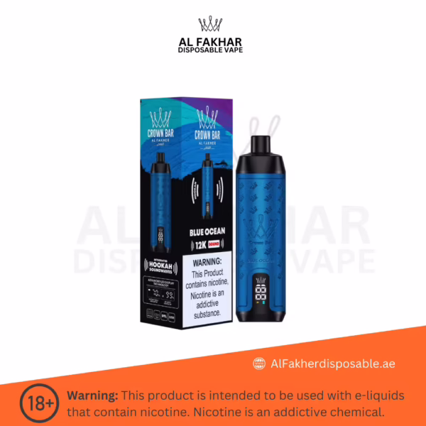 Al Fakher Crown Bar 12000 Puffs Blue Ocean