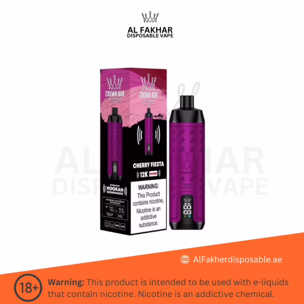 Al Fakher Crown Bar 12000 Puffs Cherry Fiesta