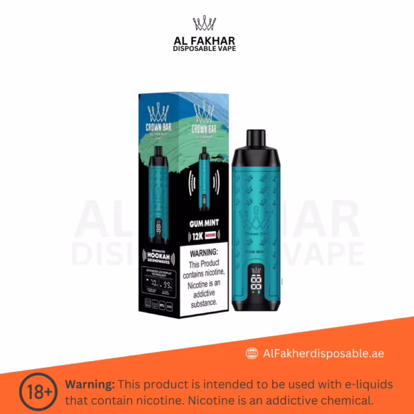 Al Fakher Crown Bar 12000 Puffs Gum Mint
