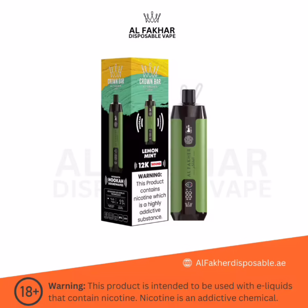 Al Fakher Crown Bar 12000 Puffs Lemon Mint