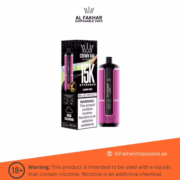 Al Fakher Crown Bar Hypermax 15000 Puffs Lush Ice