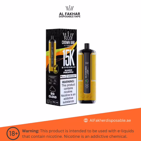Al Fakher Crown Bar Hypermax 15000 Puffs Mango Pineapple