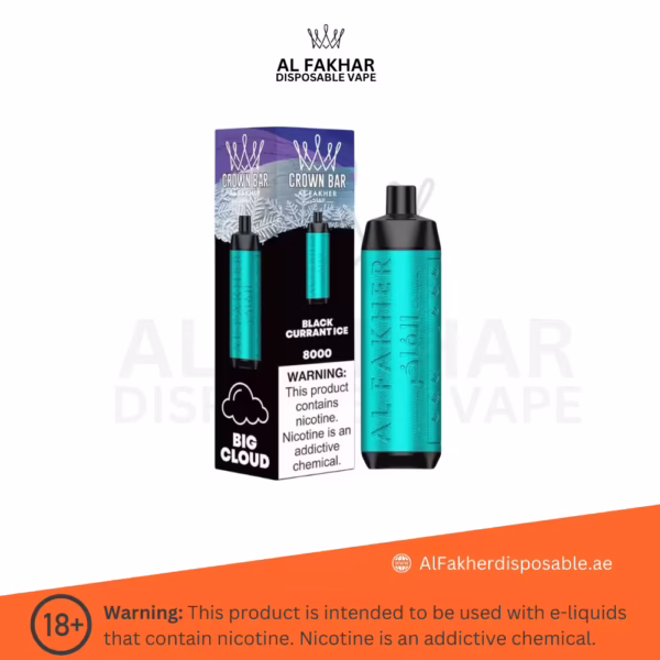Al Fakher Crown Bar Pro 8000 Puffs Blackcurrant Ice