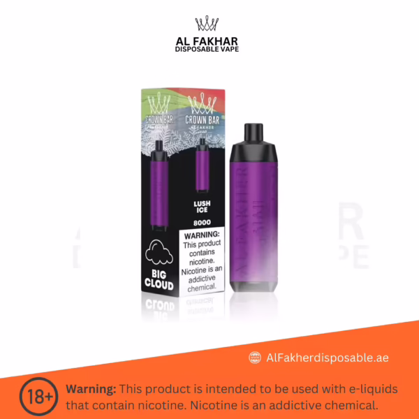 Al Fakher Crown Bar Pro 8000 Puffs Lush Ice