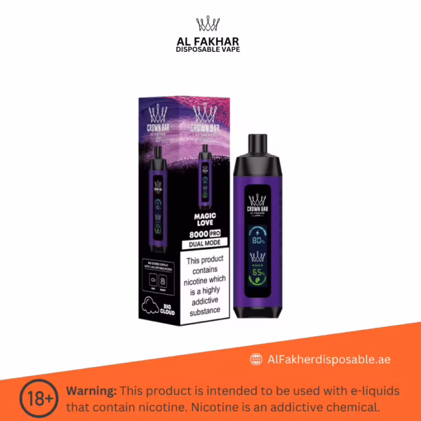 Al Fakher Crown Bar Pro 8000 Puffs Magic Love